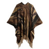 2018 Autumn New Cardigan Women Winter Poncho Cape Top Tassel Fringed Cardigan Print Sweater Scarf Women Coat Red/Grey/Khaki