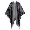 2018 Autumn New Cardigan Women Winter Poncho Cape Top Tassel Fringed Cardigan Print Sweater Scarf Women Coat Red/Grey/Khaki