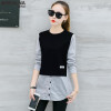 2018 autumn korean style long sleeve Blouse Shirt women tops Casual Striped Patchwork Fake Two Pieces Women Blouses Loose blusas
