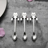 2018 1 Piece Cute Cat Spoon Long Handle Spoons Flatware Drinking Tools Kitchen Gadget F24