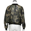 2017Women Fashion Camouflage Print Bomber Basic Coat Long Batwing Sleeve Casual Slim Outfit Autumn Thin Zipper Jacket Ropa Mujer