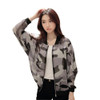 2017Women Fashion Camouflage Print Bomber Basic Coat Long Batwing Sleeve Casual Slim Outfit Autumn Thin Zipper Jacket Ropa Mujer