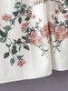 2017ss New Woman Fashion White Culottes with floral print Side zip Wide LEG LOOSE Cropped Trousers