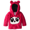 Boys and girls cotton coral velvet warm Outerwear new children's cartoon embroidery Hooded coat Baby Jacket Clothes for 1-5 Y