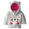 Boys and girls cotton coral velvet warm Outerwear new children's cartoon embroidery Hooded coat Baby Jacket Clothes for 1-5 Y