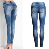 Boyfriend Jeans Women Pencil Pants Trousers Ladies Casual Stretch Skinny Jeans Female Mid Waist Elastic Holes Pant Fashion 2016