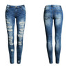 Boyfriend Jeans Women Pencil Pants Trousers Ladies Casual Stretch Skinny Jeans Female Mid Waist Elastic Holes Pant Fashion 2016