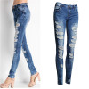 Boyfriend Jeans Women Pencil Pants Trousers Ladies Casual Stretch Skinny Jeans Female Mid Waist Elastic Holes Pant Fashion 2016