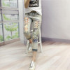 Boyfriend Casual Women Fashion letters printed Bronzing Jeans Lady Fashion Hole Pencil Denim Pants Woman Skinny Ripped Trousers