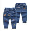 Boy sembroidery jeans 2017 Fashion Boys Jeans for Spring Fall Children's Denim Trousers Kids Blue Designed Pants free shipping