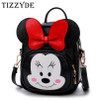 Bowknot Cute Minnie Mickey Children Cartoon School Backpack For 0-3 years old Boys And Girls Lovely Cartoon Schoolbag MAQ52