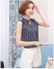 BIBOYAMALL Women Blouse Fashion 2017 Summer Chiffon Blouse Plus Size Sleeveless Print Casual Shirt Tops Women Work V-neck Blusa