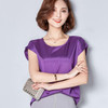 BIBOYAMALL Women Blouse Fashion 2017 Summer Chiffon Blouse Plus Size Short Sleeve Casual Shirt Tops Blusa Feminina Blue Red Pink