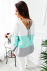 2017 Autumn Winter O-Neck Long Sleeve loose Pullovers back V collar Warm Blouse Women Knitted Sweatshirts pull femme tops
