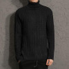 2017 Autumn Winter New Solid Turtleneck Fashion Mens Knitted Sweaters Pull Homme Pullovers Casual Sweater Men Sueter Hombre