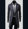 2017 Autumn Winter Men's Fashion Casual Double Breasted Long Trench Coat Jacket Pea Coat Business Overcoat British Style