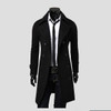 2017 Autumn Winter Men's Fashion Casual Double Breasted Long Trench Coat Jacket Pea Coat Business Overcoat British Style