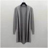 2017 Autumn winter long black hooded jacket coat sweater Cardigan women Outwear long sleeve knitted trench female coat femme