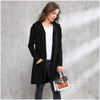 2017 Autumn winter long black hooded jacket coat sweater Cardigan women Outwear long sleeve knitted trench female coat femme