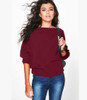 2017 Autumn Winter Knitted Sweater Women Long Batwing Sleeve Slash Neck Loose Pullover Christmas Sweater Tops Jumper Pull Femme