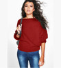 2017 Autumn Winter Knitted Sweater Women Long Batwing Sleeve Slash Neck Loose Pullover Christmas Sweater Tops Jumper Pull Femme