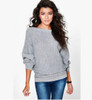 2017 Autumn Winter Knitted Sweater Women Long Batwing Sleeve Slash Neck Loose Pullover Christmas Sweater Tops Jumper Pull Femme
