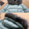 2017 Autumn Winter Jacket Women Parkas for women Thick Warm Wadded Jackets and coats With a Hood Large Faux Fur Collar Coat