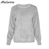 2017 Autumn Winter Imitation Mink Cashmere Pullover Furry Hippocampal Hair Sweatshirt O-neck Long Sleeve Solid Color Sexy Hoodie