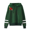 2017 Autumn Winter Hooeded Sweatshirt Women Embroidery Pullover Long Sleeve Flower Streetwear Fleece Hoodies Fashion Clothing