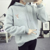 2017 Autumn Winter Hoody Fashion Deer Embroidery Hooded Tracksuits Hoodies for Women Casual Sweatshirts Hoodie Harajuku Svitshot