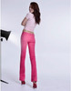 2017 Autumn Winter Fashion casual candy color stretch lengthen slightly flare thin capris long trousers pants clothing for women