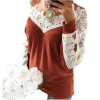 2017 Autumn Winter Elegant Blusa Crochet Hollow Out Female Shirts Top New Women Casual Long Sleeve Lace Blouses Plus Size GV1028