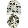 2017 Autumn Winter animal print Cotton Baby Hat scarf Girl Boy beanies Toddler hat scarf set Kids Caps baby child cap