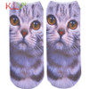 3D Printed Animal Women Casual Socks Cute Cat Unisex Low Cut Ankle Socks AGU 15Ap18