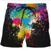 3D Print Pattern Hot Quick Dry Men Shorts Brand Summer Casual Clothing Leaves Beach Shorts Men's Seaside Board Shorts