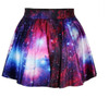 3D Print Galaxy Skirt Women High-Waisted Cratieve Cluster Space Galaxy Mini Skirts Cotton Elastic Skirts 2017 Hot Korea Europe
