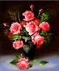 3D flowers Rose vase cotton silk cross stitch kit DMC accurate printed embroidery DIY handmade needlework wall home decor canvas