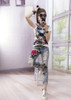 3D Flowers Embroidery Women Denim Jeans Flower Skinny Jeans Pencil Pants With Embroidered Flares Lady Ripped Trousers A151