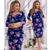 2018 Spring summer dress floral printed party dress big size bodycon bandage dress plus size women dress 5XL 6XL large vestidos