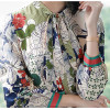 2018 spring Summer Clothing Vintage Dress Autumn Elegant Long sleeve floral printed Loose Pleated Women Plus Size Dress vestidos