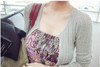 2018 spring New women's Korean autumn sweater sexy tight cardigan Women Slim waist round neck short paragraph cardigan coat