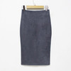 2018 Spring Gray Pink Women Suede Midi Pencil Skirts Causal High Waist Sexy Stretch Ladies Office Work Wear Saia