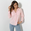 2018 Spring Elegant Ladies Blouses Plus Size 3XL 4XL 5XL Women Loose Shirt Solid Tunics Long Sleeve Pocket Casual Top Large Size