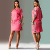 5XL 6XL Summer Dresses Big Size 2018 Fashion Elegant Women Half-Sleeve Print Dress Plus Size Casual Robe Office Dress Vestidos