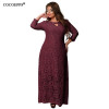 5XL 6XL 2018 New Women Long Dress Spring Summer Lace Plus Size Dress Fashion Party large size Maxi Dresses big size Girl Clothes