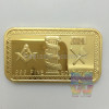 5pcs/set Fraternal Souvenir Bullion Bar coins 1 oz 24 gold plated Magnificent Freemasonry Masonic Art Crafts Bars