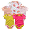 5PCS/LOT Unisex Top Quality Baby Rompers Short Sleeve Cottom O-Neck 0-12M Novel Newborn Boys&Girls Roupas de bebe Baby Clothes