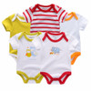 5PCS/LOT Unisex Top Quality Baby Rompers Short Sleeve Cottom O-Neck 0-12M Novel Newborn Boys&Girls Roupas de bebe Baby Clothes