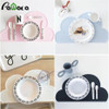 Children Baby Waterproof Silicone Kids Cloud Placemat Tableware Dining Food Mats Plate Mat Dish Kitchen Insulation Pad Table