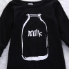 Children Baby Romper Clothes Newborn Infant Baby Boy Girl Black Cotton Milk Romper Jumpsuit Baby Sleepsuit Outfits